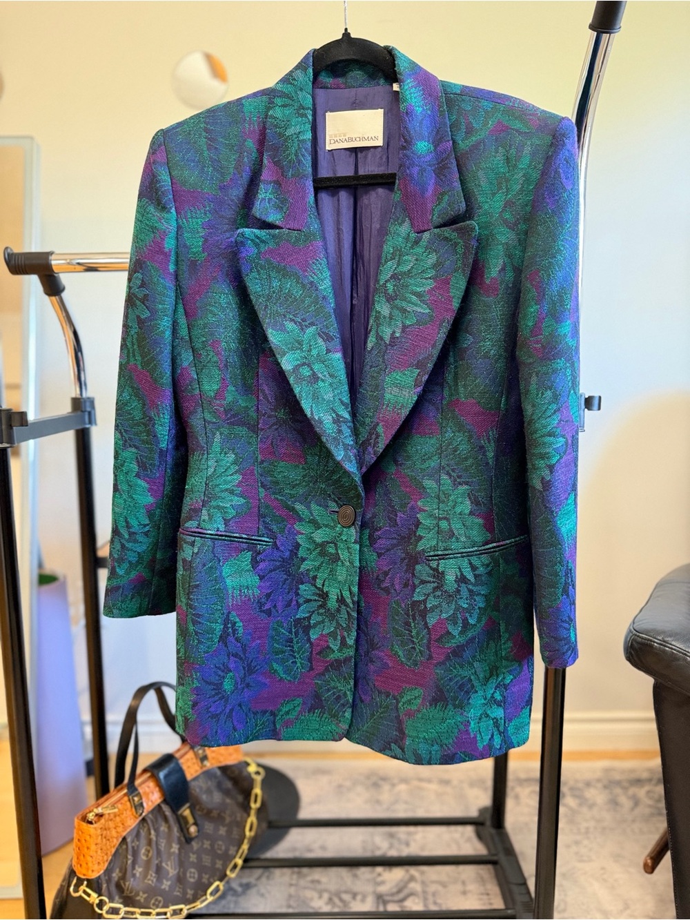 Vintage Dana Buchman Jacquard Blazer - Picture 7 of 11